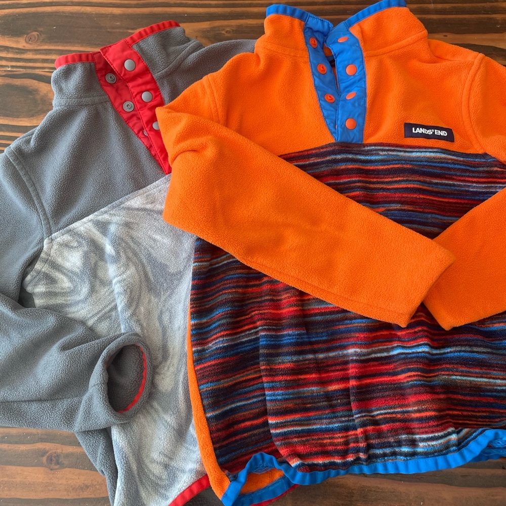 Boys Lands End Fleece Pullovers